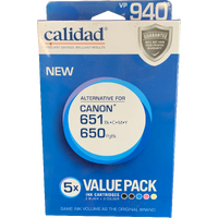 Calidad Ink Cartridge  940vp 5x Value Pack Cyan, Yellow, Magenta & x2 Black