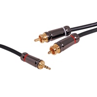 Audio & Video cable 3m 3.5mm Stereo plug to 2 RCA Male cable