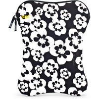 Built Laptop Sleeve 12"-13" Black/White Flower Design