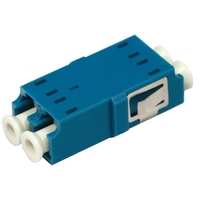 LC-LC Fiber Optic Adapter Duplex Single-mode Blue No Flange