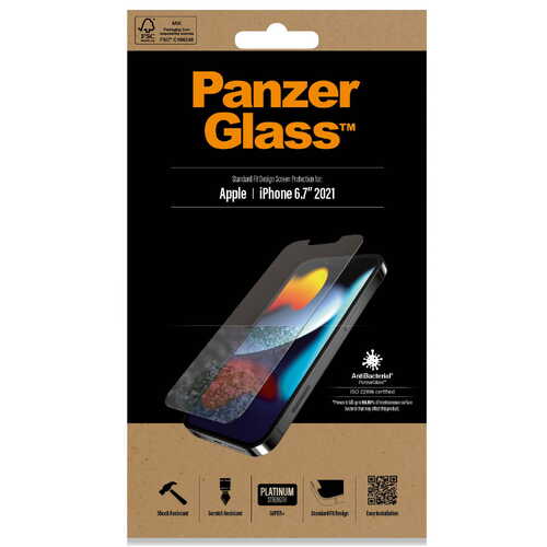 PanzerGlass Screen Protector Apple iPhone 13 Pro Max | Standard Fit