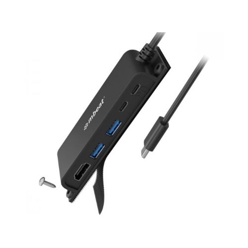 mbeat Mountable 5-Port USB-C, USB-3.0, HDMI Hub