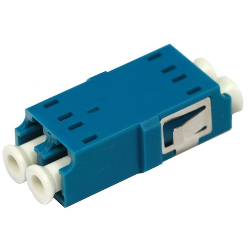 LC-LC Fiber Optic Adapter Duplex Single-mode Blue No Flange