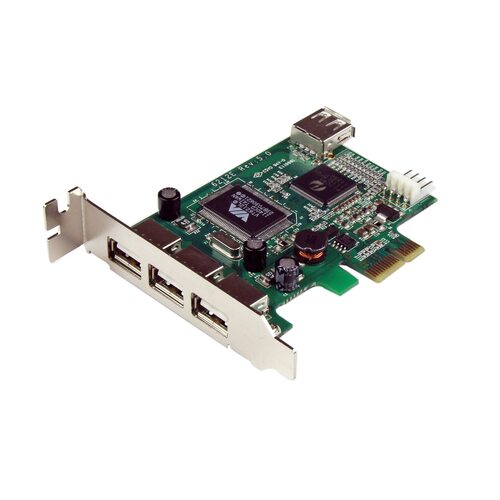 StarTech 4 Port Low Profile PCI Express High Speed USB 2.0 Card