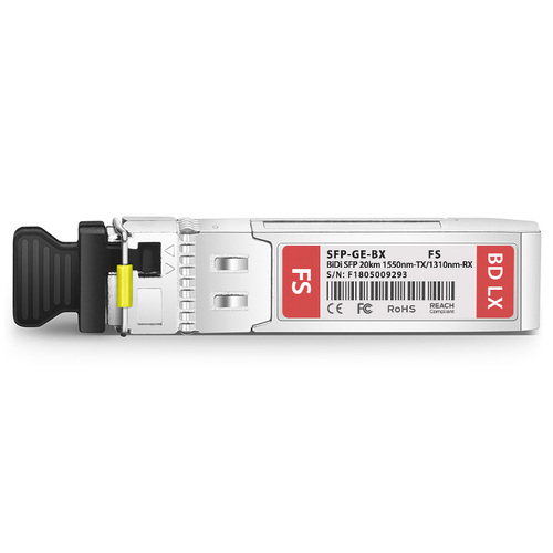 1000BASE-BX-D SFP BiDi 1550nm-TX/1310nm-RX 20km DOM Simplex LC/UPC SMF